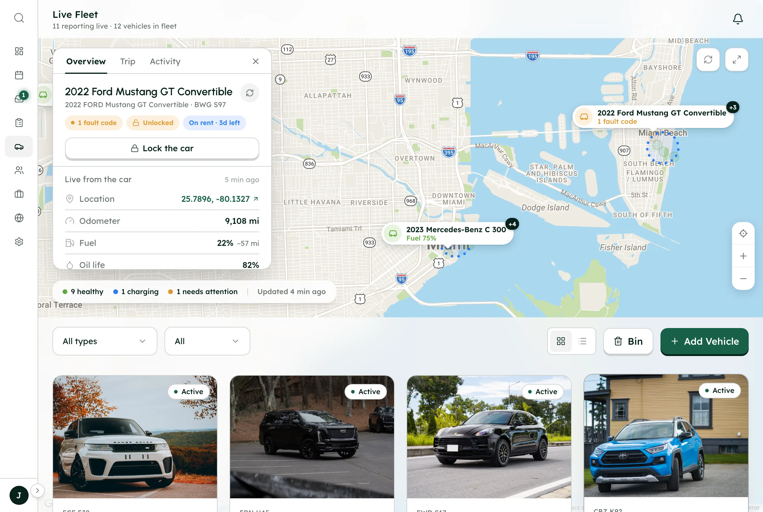 Open a car, see it live