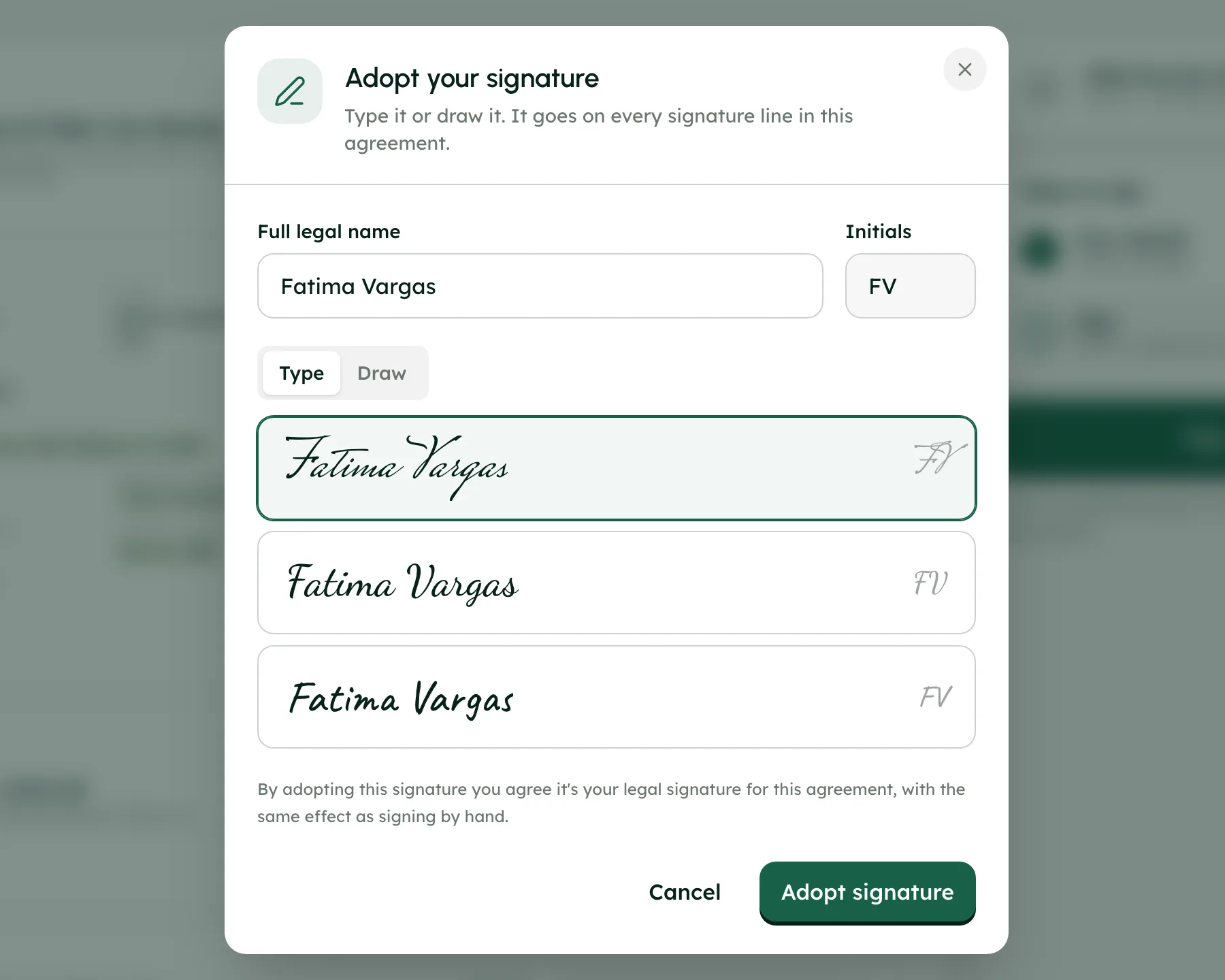 Type or draw a signature